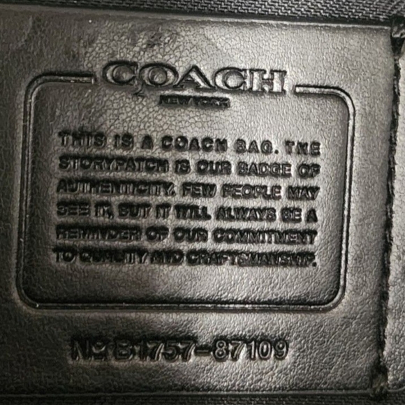 Coach Black Leather Satchel with Yellow Floral Print - Picture 6 of 6